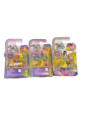 Polly Pocket Mini Diecast Collectible Vehicle Sets Lot of 3